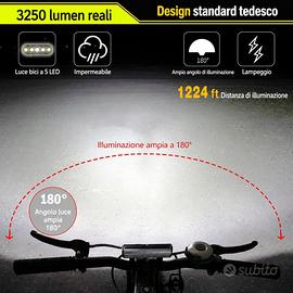 Luce Bici LED 3250 Lumen 8000mAh PowerBank