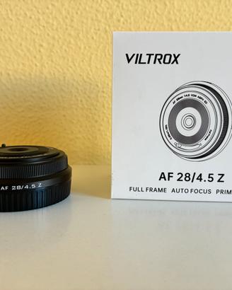 Viltrox 28mm f4.5 attacco Nikon Z