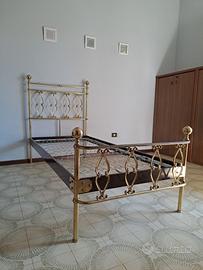 Letti singoli vintage metallo ottonato