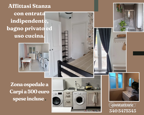 Stanza con bagno privato ed uso cucina