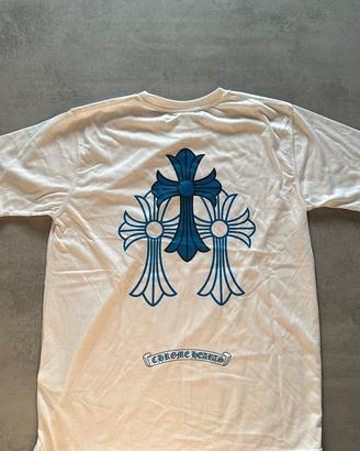 T-shirt Chrome Hearts bianca con grafica
