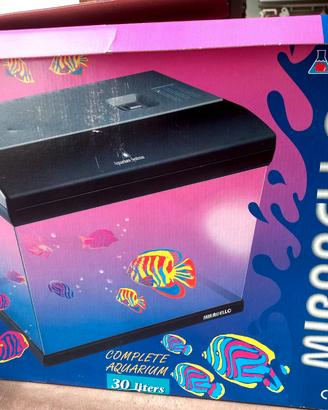 Aquario 30 litri con sassolini pianta anfore risc