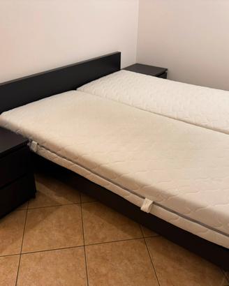 Letto matrimoniale, comodini e cassettiera ikea