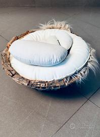 Ciotola in legno per set foto newborn