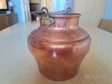 Secchiello anfora in rame decorativo