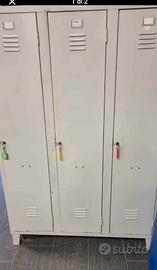 blocco 3 armadietti spogliatoio 