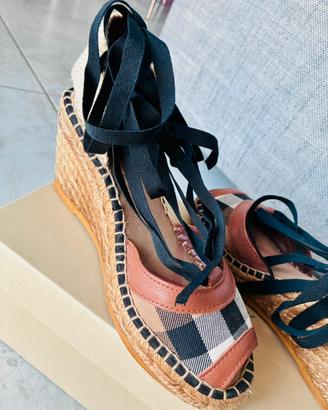 Sandali donna espadrillas con zeppa tg 35 Burberry