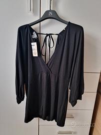 Blusa nuova viscosa nera tg xl 