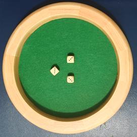 Tavoliere per dadi 30cm con 3 dadi