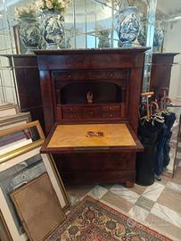 Secretaire impero antico mogano rosso