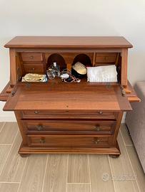 Segretere cassettiera noce massello