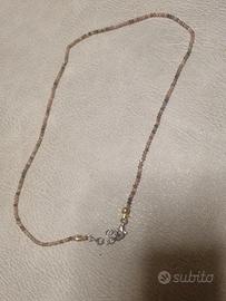 collana di tormalina multicolore con chiusura in a