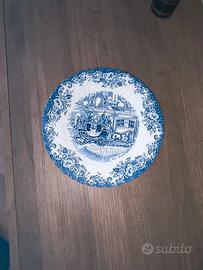 piatto raffigurante una carrozza d'epoca