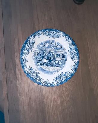 piatto raffigurante una carrozza d'epoca