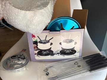 Kit fonduta o Bourguignonne NUOVO con fornelletto