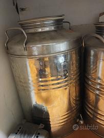 Due bidoni per olio - Inox 18/10 