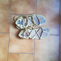 Scarpe da ballo color oro n. 38