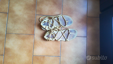 Scarpe da ballo color oro n. 38