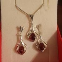 Parure collana orecchini argento 925