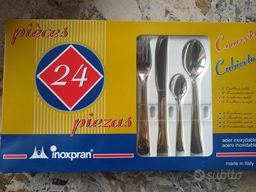 servizio di posate in acciaio
