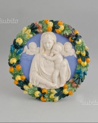 Madonna robbiana con cornice, Firenze, anni'30 ca