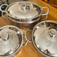 Batteria pentole 3 pezzi con coperchio Helen Cook