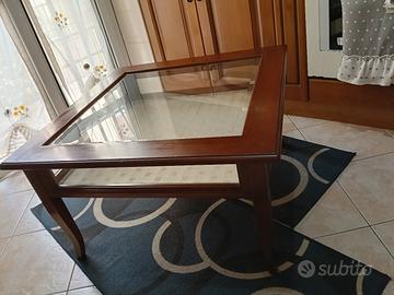 TAVOLINO VETRINA LEGNO 