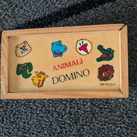 domino animali legno