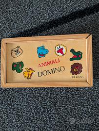 domino animali legno