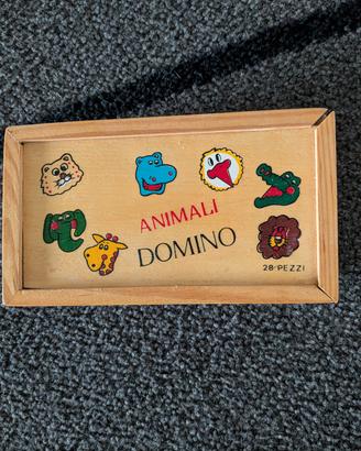 domino animali legno
