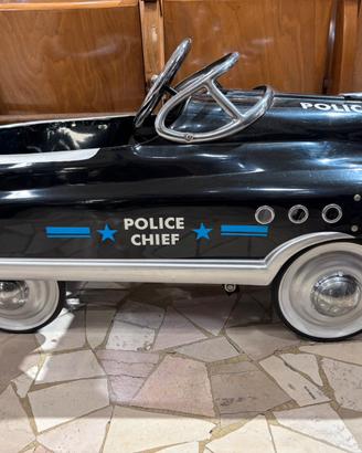 Macchina polizia a pedali in metallo