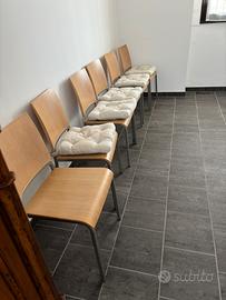 Set 6 sedie legno e metallo