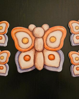 Sottobicchieri Thun farfalla in ceramica