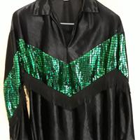 Camicia costume carnevale anni 80 vintage glitter