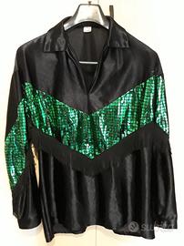 Camicia costume carnevale anni 80 vintage glitter