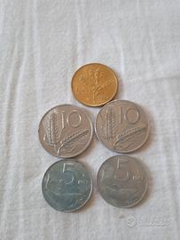 monete 2pz. da 5£, 2pz da 10£. 1pz da 20£