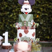torta scenografica topolino safari
