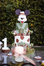 torta scenografica topolino safari