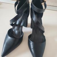 scarpe con tacco quadrato 10 cm