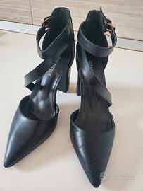 scarpe con tacco quadrato 10 cm