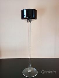 Porta candela in vetro 