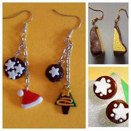 Set 3 paia di Orecchini natalizi 
Pandoro
Albero 