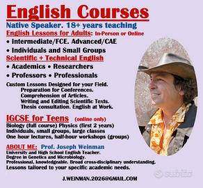 Insegnante Certificato Madrelingua Americano