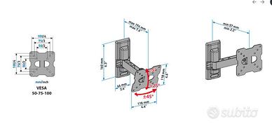 STAFFA A MURO PER TV