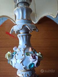 coppia di abat jour Capodimonte