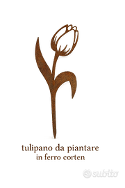Tulipano in Ferro Corten da Giardino
