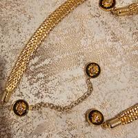 Cintura vintage in metallo dorato Versace 