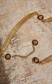 Cintura vintage in metallo dorato Versace 