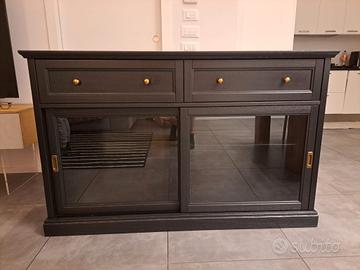 Credenza nera con vetrinetta 