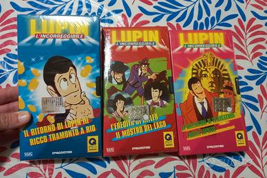 3 Vhs Lupin De Agostini sigillate
